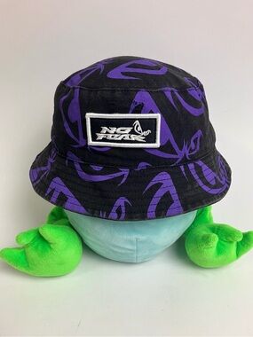 Vintage No Fear Scary Eyes Bucket Hat 90s Y2K Streetwear Bold Graphic Kids 8-11y
